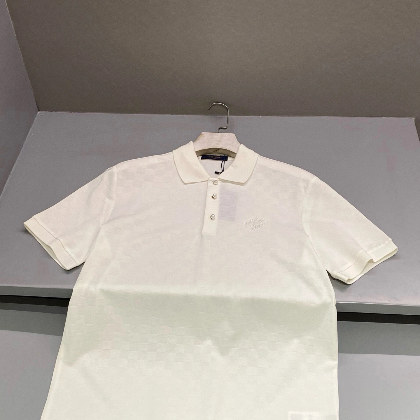 wg.luxury- 8V Damier embroidery Polo 2Colour item:E-F361G1018-2